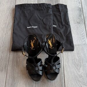 Saint Laurent Black Leather Heels